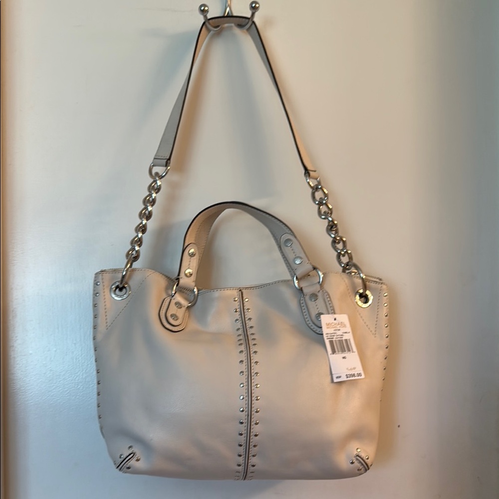 Stylish Cream Studded Women's Bag